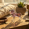 Glass Dog Figurine, Purple Beagle Dog Statue, Glass Animals, Beagle, Bearded Dog, Glass Dog, Amethyst Glass