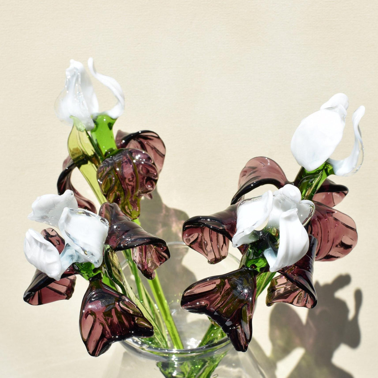 Glass Iris Flower, Purple Glass Flowers, Glass Birth Month Flower, February Birth Flower Gift, Forever Flowers, February Birthday Iris Gift