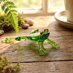 Glass Animals, Glass Sculptures, Frog Gifts, Glass Figurines, Glass Frog, Glass Animal Figurines, Blown Glass Frog, Cute Frog, Frog Glass