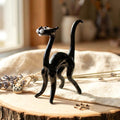 Black Cat, Glass Cat Figurine, Black Cat Statue, Glass Cat, Cat Figure, Cat Art, Glass Sculpture, Glass Animals, Cat Statue, Cats