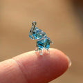 Elephant Charm, Tiny Glass Animals, Elephant Gifts, Glass Elephant, Blue Glass Elephant, Mini Glass Animals, Elephant Figurine, Aqua, Art