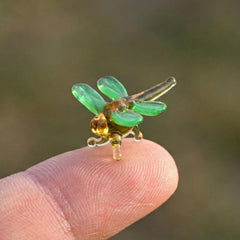 Dragonfly, Dragonfly Gift, Dragonfly Art, Tiny Glass Animals, Dragonfly Charm, Dragonfly Decor, Mini Glass Animals, Bug, Glass Figures