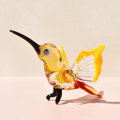 Humming Bird, Glass Hummingbird Art, Gift for Bird Lovers, Blown Glass Hummingbird Figurine, Hummingbird Gifts, Hummingbird Statue Decor