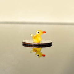 Mini Glass Ducks, Tiny Ducks, Mini Ducks, Lucky Duck Gift, Miniature Glass Ducks, Glass Duck Figurine, Small Duck Decor