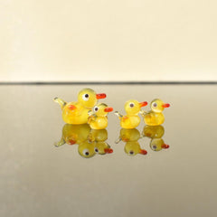 Tiny Glass Ducks, Mini Ducks, Duck Nursery Decor, Duck Family Set, Glass Duck, Tiny Glass Animals, Duck Gift, Baby Shower Gift