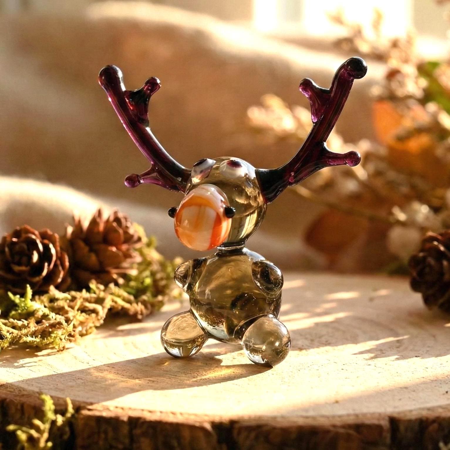 Moose, Moose Gifts, Tiny Glass Animals, Glass Animals, Moose Decor, Miniature Glass Animals, Moose Art, Glass Moose Whimsical Decor