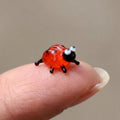 Ladybug Gifts, Tiny Glass Animals, Ladybug Charm, Glass Animals, Mini Glass Animals, Ladybug Decor, Blown Glass Animals, Miniature, Red