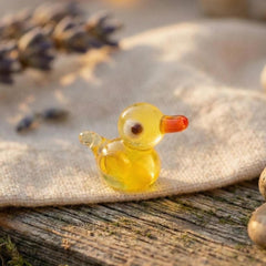 Mini Glass Ducks, Tiny Ducks, Mini Ducks, Lucky Duck Gift, Miniature Glass Ducks, Glass Duck Figurine, Small Duck Decor
