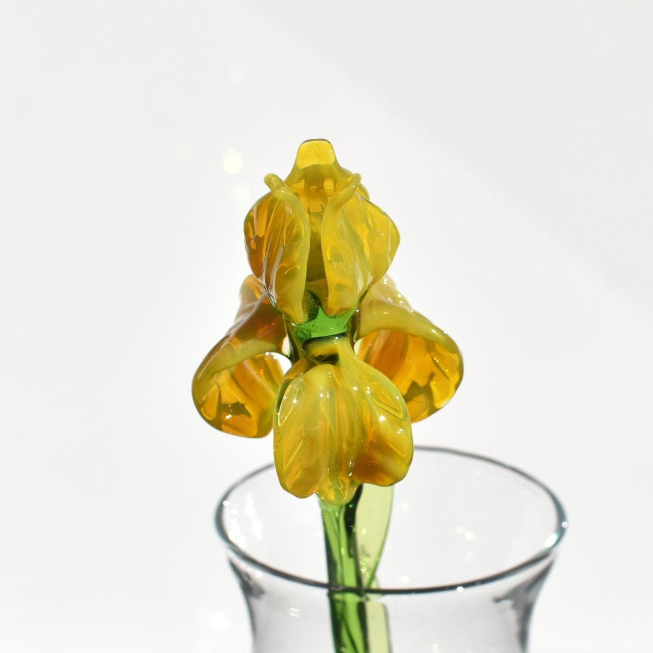 Glass Iris, Glass Birth Month Flower, Glass Flowers Bouquet, Glass Flowers, Forever Flowers, Spring Decor, Grandmas Garden Mothers Day Gifts