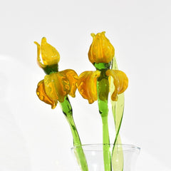 Glass Iris, Glass Birth Month Flower, Glass Flowers Bouquet, Glass Flowers, Forever Flowers, Spring Decor, Grandmas Garden Mothers Day Gifts
