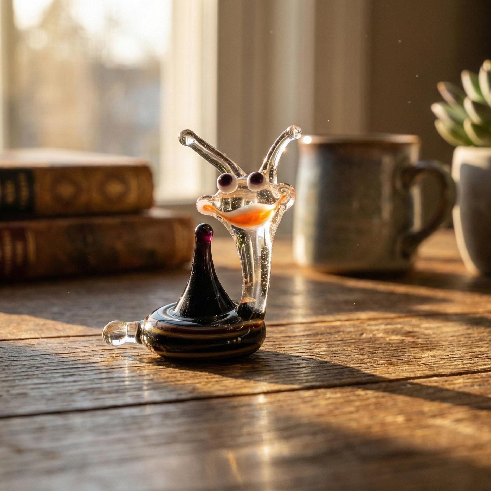 Tiny Glass Animals, Snail, Glass Animals, Whimsical Decor, Mini Glass Animals, Snail Decor, Snail Gifts, Glass Snail, Miniature Glass Animal