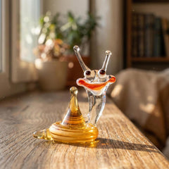 Snail Decor, Tiny Glass Animals, Whimsical Decor, Glass Snail, Snail, Snail Gifts, Mini Glass Animals, Snail Figurine, Glass Animals