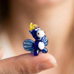 Dragon Miniature, Dragon Gifts, Tiny Glass Animals, Fantasy Miniatures, Glass Dragon, Mini Glass Animals, Dragon Statue, Blue Dragon