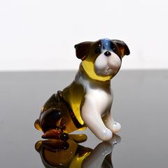 Glass English Bulldog, Dog Memorial Gift, English Bulldog Gifts, Sitting Glass Dog Figurine, Blown Glass Animals, Bulldog Decor