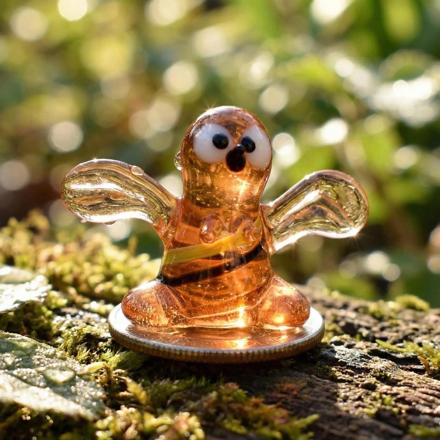 Bee Gifts, Bee Decor, Glass Figures, Bumble Bee, Honey Bee, Glass Animals, Glass Bee, Mini Glass Animals, Bees, Blown Glass Animals