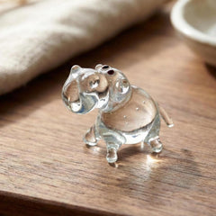 House Hippo, Hippo Gifts, Tiny Glass Animals, Hippopotamus, Miniature Glass Animals, Safari Animals, Hippo Figurine, Hippo Decor Art
