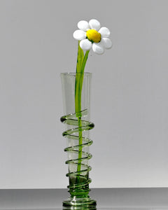 Glass Flowers in Vase, Glass Daisy Gifts, Glass Flowers Bouquet, Spring Decor, Glass Birth Month Flower, Mothers Day Gifts, Glass Flower Art