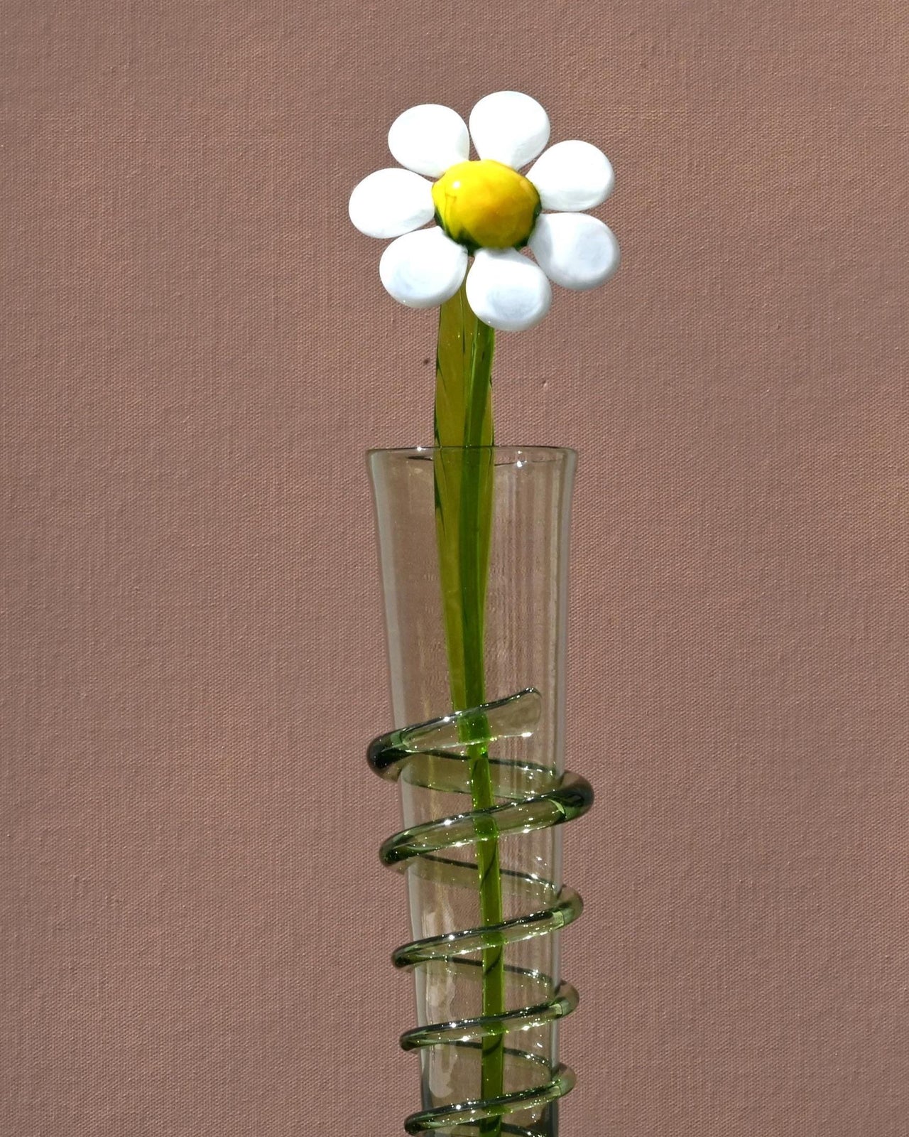 Glass Flowers in Vase, Glass Daisy Gifts, Glass Flowers Bouquet, Spring Decor, Glass Birth Month Flower, Mothers Day Gifts, Glass Flower Art