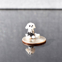 101 Days of School Dalmation Glass Dog Figurine, Tiny Glass Animals, Miniature Glass Animals, Spotted Dog, Glass Dog Art Puppy