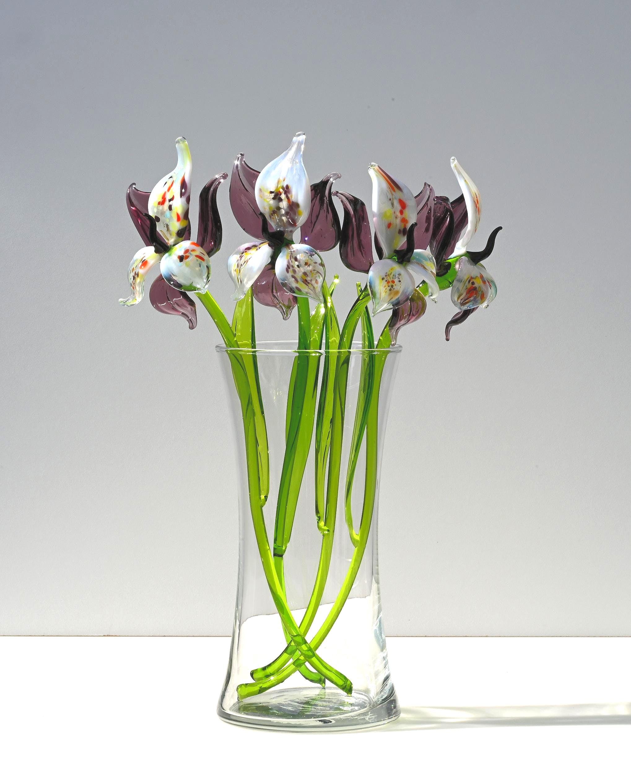 Purple Glass Flowers, Purple Orchid, Glass Orchid Bouquet, Forever Flowers, Glass Flowers Bouquet, Orchid Decor, Eternal Flowers, Orchid Art