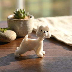 Glass Westie Figurine, Westie Gifts, West Highland White Terrier - White Dog Figurine - Westie Valentine - Dog Statue Gift for Her