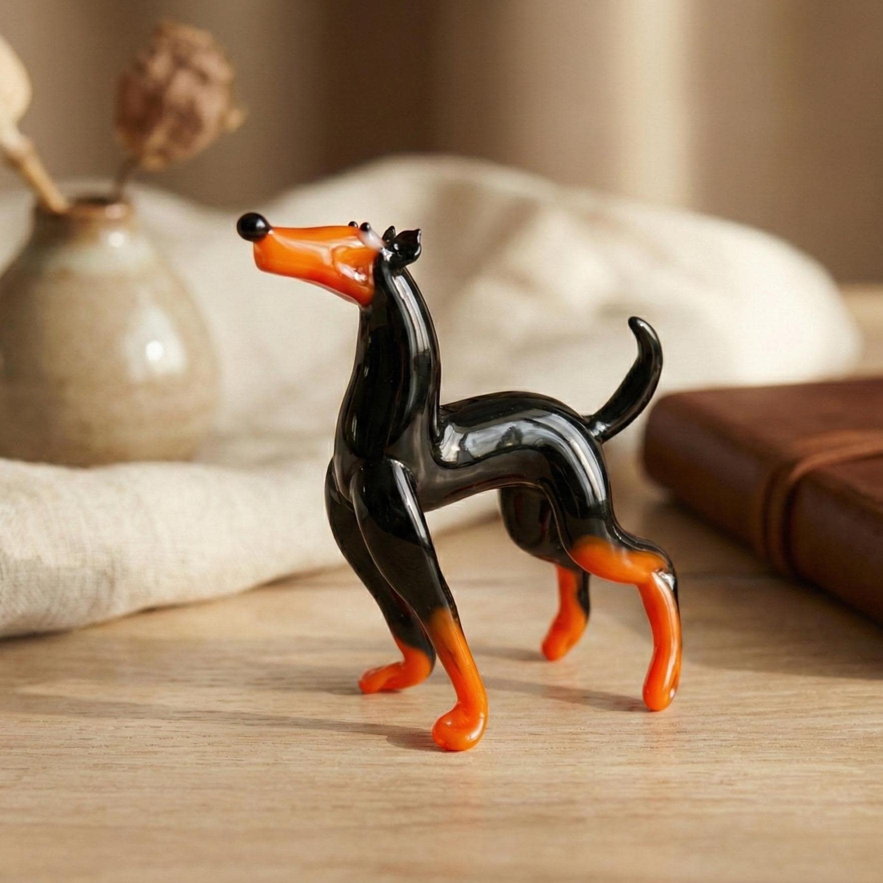 Doberman Pinscher, Glass Dog Figurine, Manchester Terrier, Doberman Gifts, Doberman Art, Doberman Statue, Doberman Figurine, Doberman Mom,