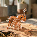 Elephant Figurine, Rose Glass Elephant, Elephant Gifts, Tiny Glass Animals, Elephant Charm, Pink Elephant, Glass Animals, Decor, Statue