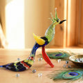 Peacock Statue, Glass Peacock Figurine, Peacock Decor, Peacock Gifts, Bird Lover Gifts, Glass Bird Sculpture, Peacock Sculpture, Peacock Art