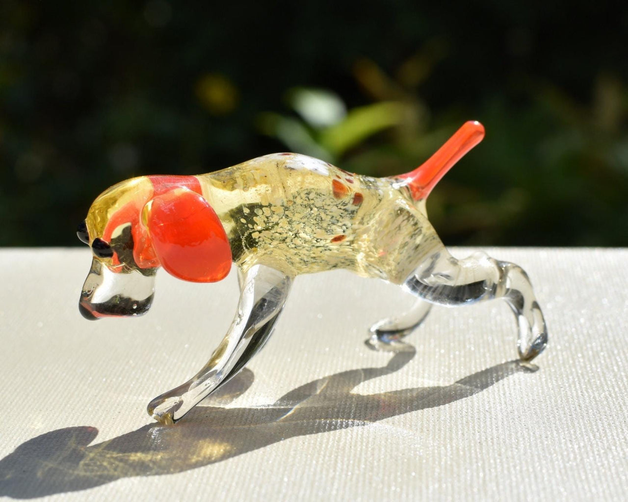Hunting Dog, Brittany Spaniel, Dog Figurine, Dog Statue, Pointer Dog, Glass Animals, Bird Dog, Dog Memorial Gift, Glass Dog, Setter
