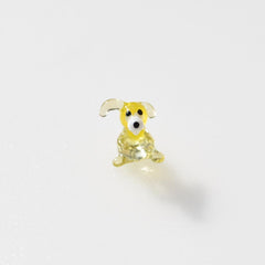 Mini Dog Figurine, Tiny Glass Animals, Puppy Dog Figurine, Dog Sculpture, Miniature Glass Animals, Glass Animal Figurines,Mini Glass Animals