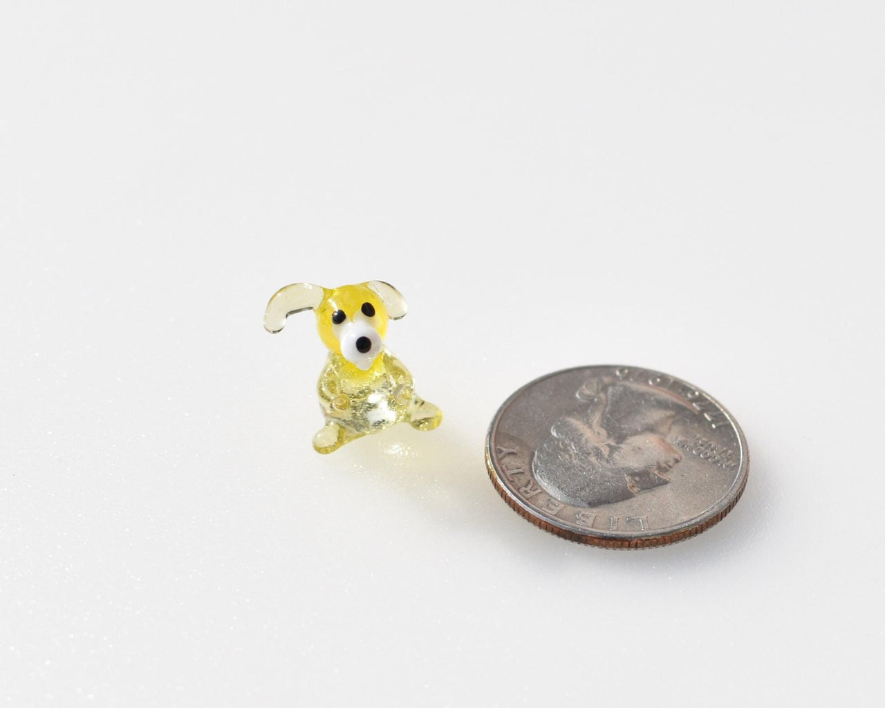 Mini Dog Figurine, Tiny Glass Animals, Puppy Dog Figurine, Dog Sculpture, Miniature Glass Animals, Glass Animal Figurines,Mini Glass Animals