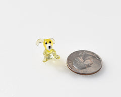 Mini Dog Figurine, Tiny Glass Animals, Puppy Dog Figurine, Dog Sculpture, Miniature Glass Animals, Glass Animal Figurines,Mini Glass Animals