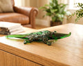 Alligator, Crocodile, Glass Sculpture, Alligator Art, Alligator Decor, Glass Animals, Green Glass Alligator, Blown Glass, Art Figure