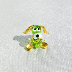 Glass Dog Figurine, Beagle Art, Tiny Glass Animals, Beagle Puppy, Miniature Glass Animals, Mini Dog Figurine, Dog Memorial Gift,