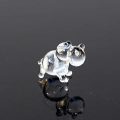 House Hippo Figurine, Tiny Glass Animals, Hippo Gifts, Hippopotamus, Glass Animals, Safari Animals, Miniature Hippo, Hippo Art