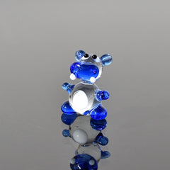 Tiny Glass Animals, Miniature Glass Animals, House Hippo Art, Glass Animal Figurines, Hippo Gifts, Safari Animals, Hippos