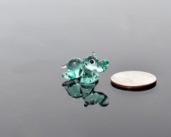 House Hippo, Tiny Glass Animals, Hippo Charm, Hippo Gifts, Glass Animals, Safari Animals, Hippo Statue, Teal Glass, Miniature Figurine