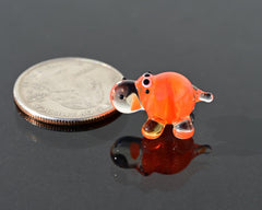Hippo Gifts, Desk Pet, Safari Animals, Glass Hippo, House Hippo, Orange Hippo, Glass Animals, Tiny Animal, Cute Gift, Miniature Figurine