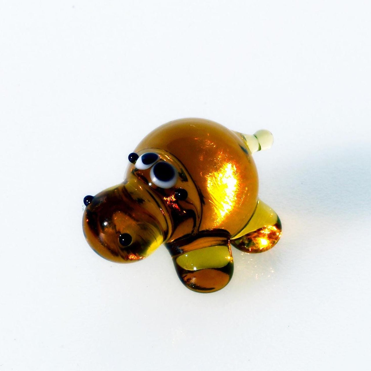 House Hippo Figurine, Blown Glass Animals, Tiny Glass Animals, Whimsical Glass Hippo Gifts, Glass Animals, Safari Animals, Mini Figurine