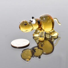 House Hippo Figurine, Hippo Gifts, Glass Hippo Statue, Blown Glass Animals, Hippo Gifts, Safari Decor, Unique Gift for Her