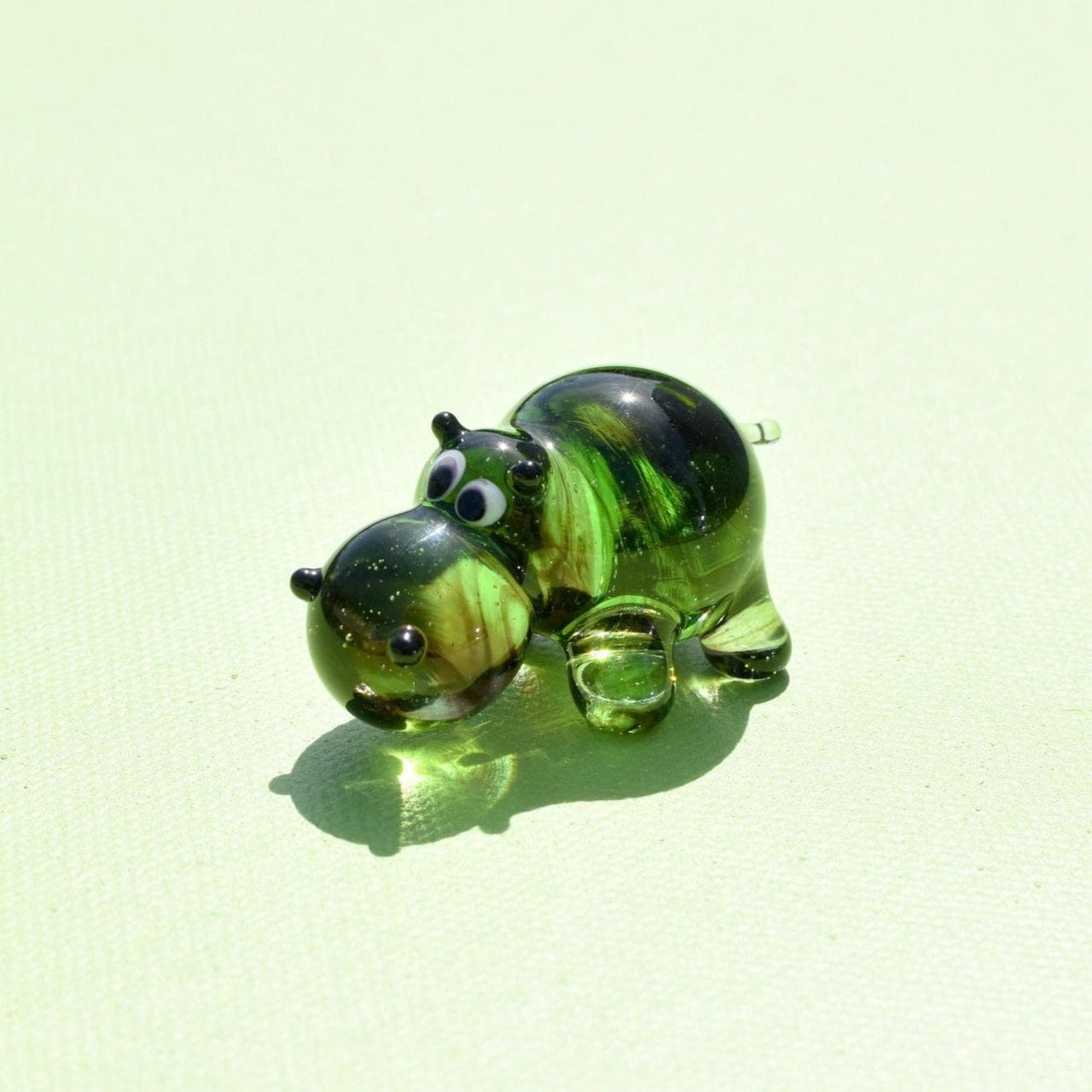 Blown Glass Hippo, Blown Glass Animals, Hippo Gifts, Safari Decor, Art Glass, Glass Figurine, Unique Gift, Glass Hippo Statue