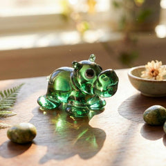 Hippo Figurine, Hippo Gifts, Tiny Glass Animals, Miniature Glass Animals, Hippo Gifts, Safari Animals, Glass Animal Figurines