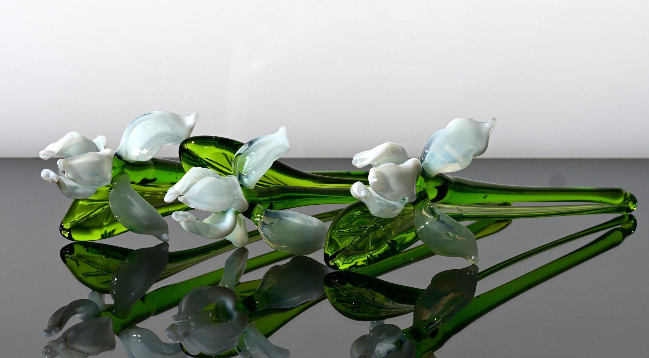 Glass Iris Flowers, Glass Flowers Bouquet, February Birth Flower, Blown Glass Birth Month Flower Forever Flowers Iris Gift, Mothers Day Gift