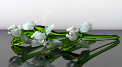 Glass Iris Flowers, Glass Flowers Bouquet, February Birth Flower, Blown Glass Birth Month Flower Forever Flowers Iris Gift, Mothers Day Gift