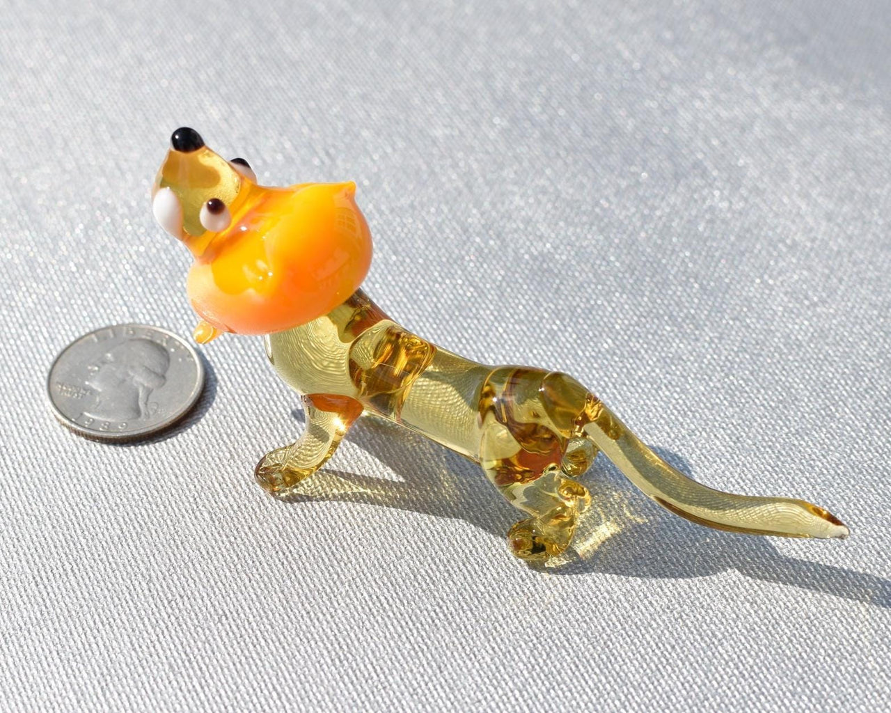Leo Zodiac Gift, Cute Glass Lion Figurine, Glass Animals, Safari Nursery Decor, Blown Glass Art, Miniature Lion, Baby Shower Gift