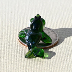 Tiny Glass Animals, Glass Walrus Figurine, Coastal Decor, Miniature Glass Animals, Ocean Art, Emerald Green, Sealife Gift, Glass Animal
