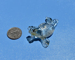 Glass Walrus Figurine, Blown Glass Animals, Coastal Decor, Miniature Glass Animals, Ocean Art, Spotted Walrus, Beach House Decor Gift