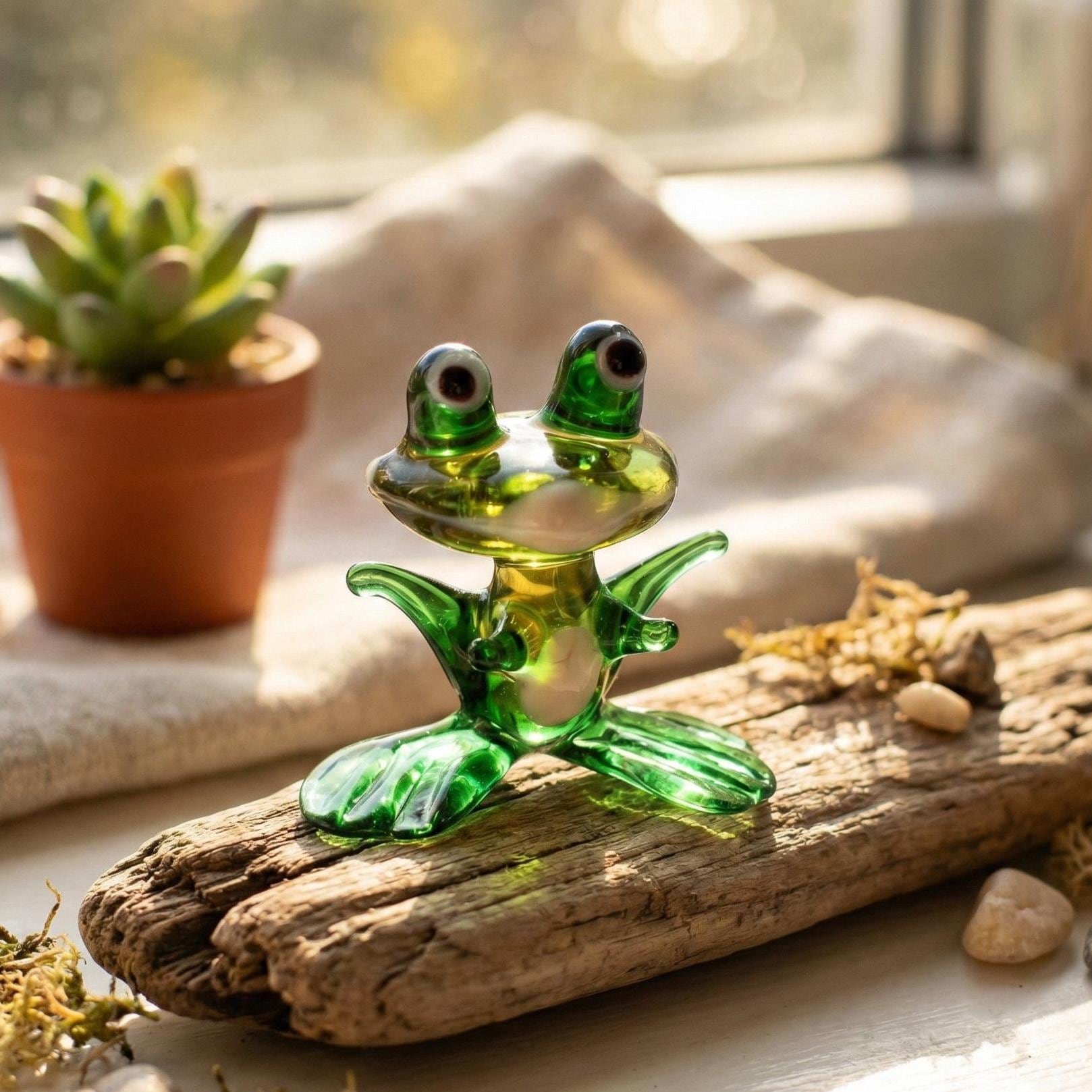Cute Frog, Frog Gifts, Glass Frog, Glass Animal Figurines, Mini Glass Figurines, Frog Figurines, Lampwork Glass, Glass Animals, Frog Glass