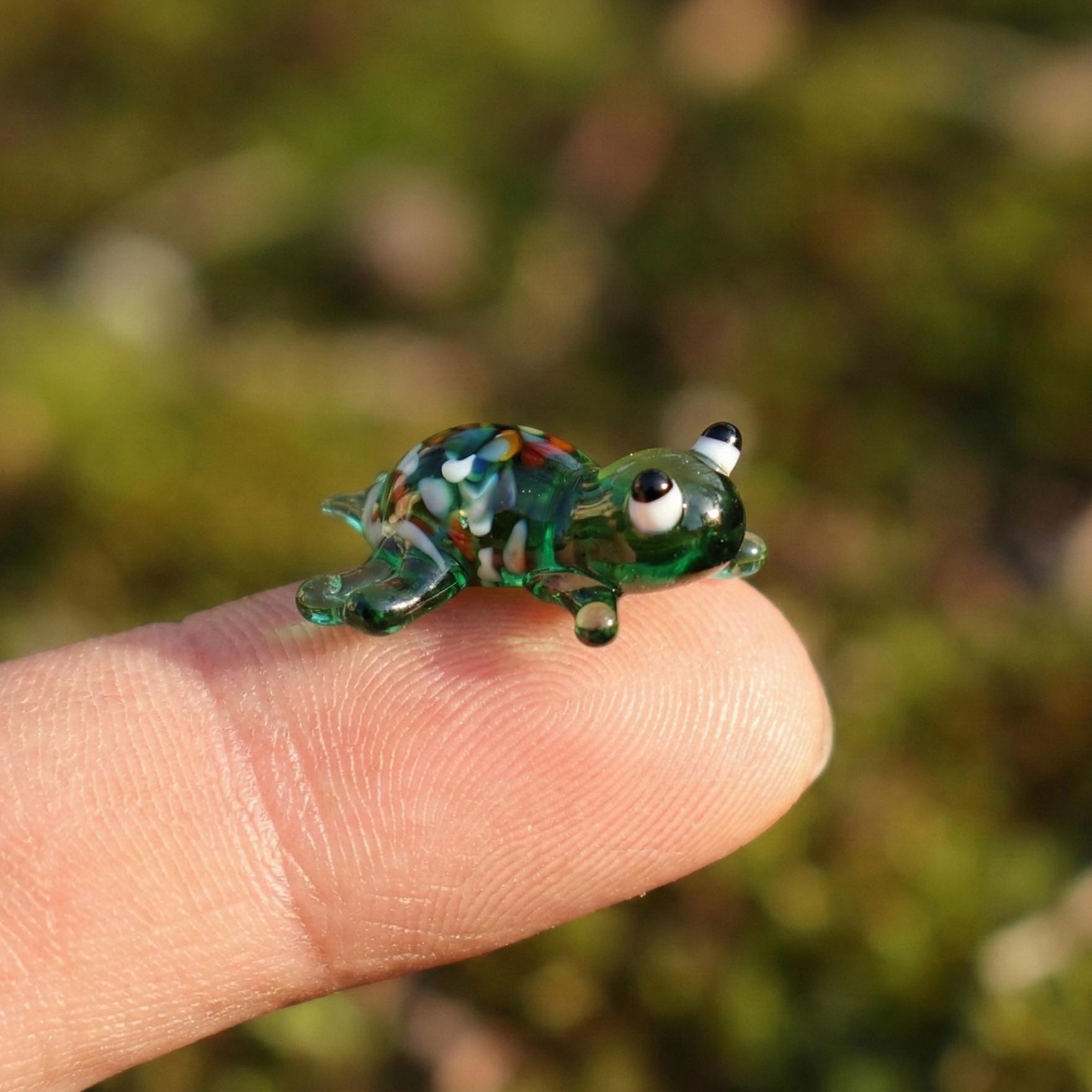 Glass Frog, Tiny Glass Animals, Miniature Glass Animals, Glass Animals, Cute Frog, Mini Frog, Frog Figurines, Lampwork Glass, Frog Gifts