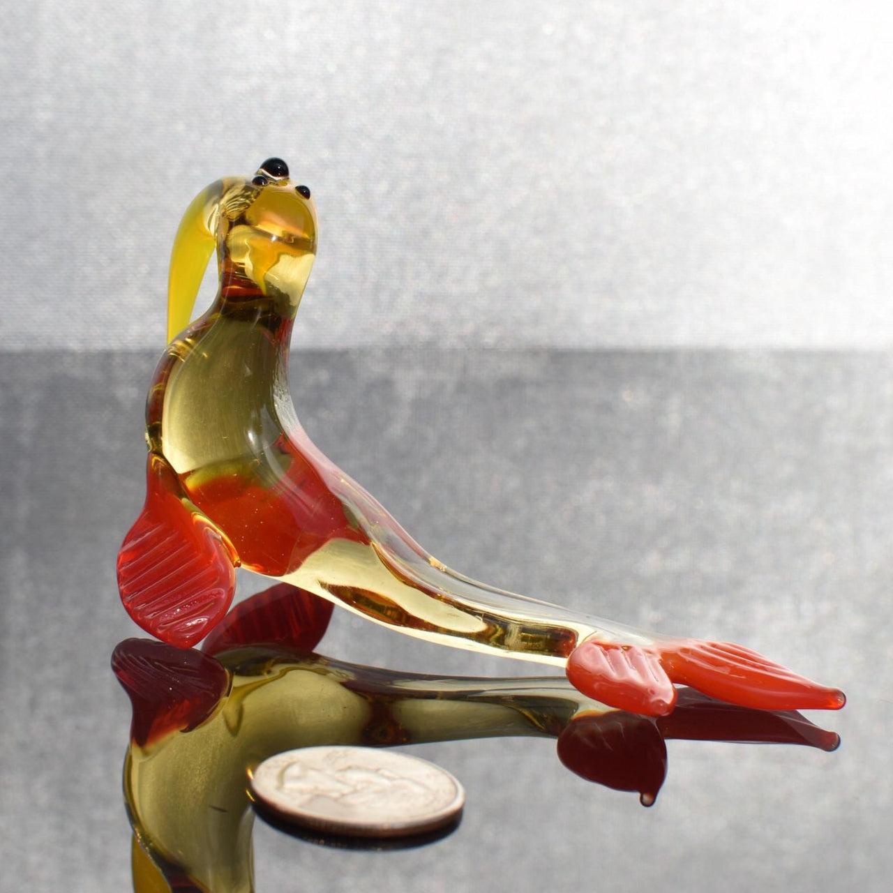 Walrus Figurine, Blown Glass Animals, Coastal Decor, Glass Animal Figurines, Miniature Glass, Ocean Decor Art, Beach House Decor Gift